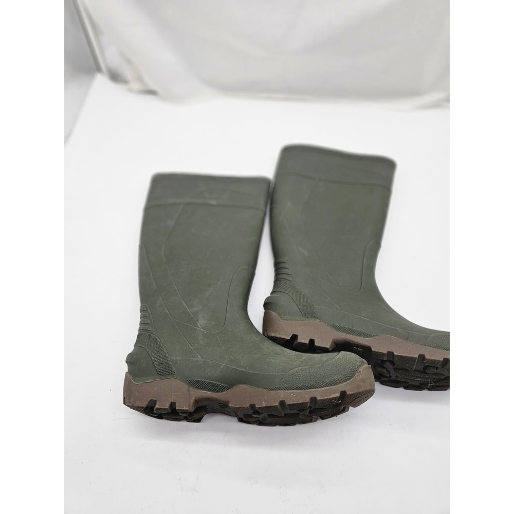 Rain Boots Women Size 8 Green Good Waterproof Rubber Lug Sole Canada - Picture 7 of 11